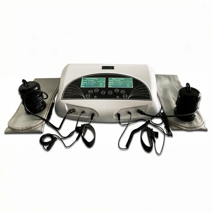 Dual foot detox spa in use setup